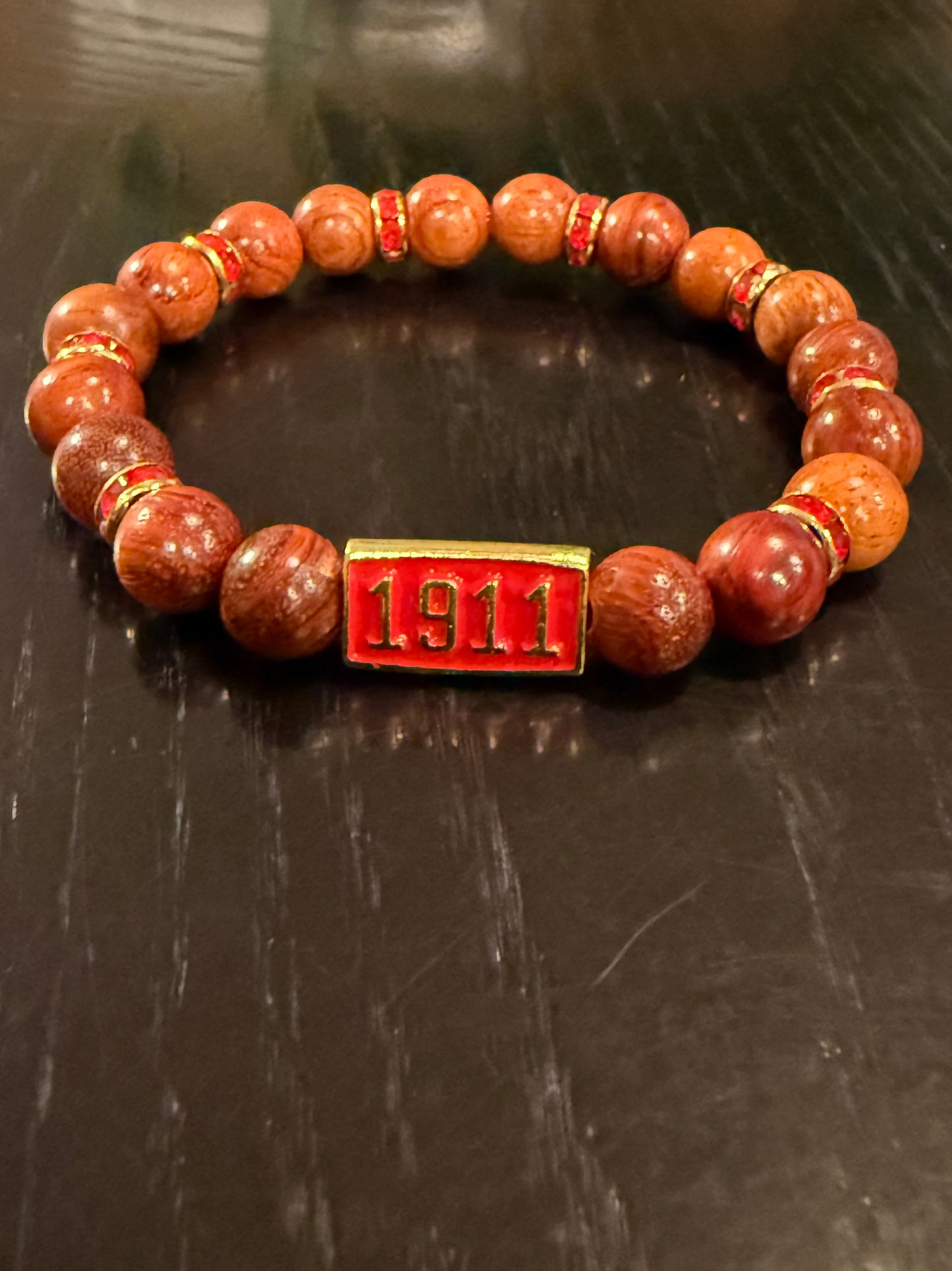 Red wood Kappa Alpha Psi bracelet