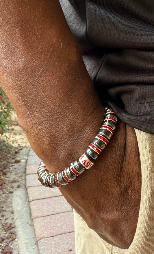 Kappa Alpha Psi round hematite bracelet