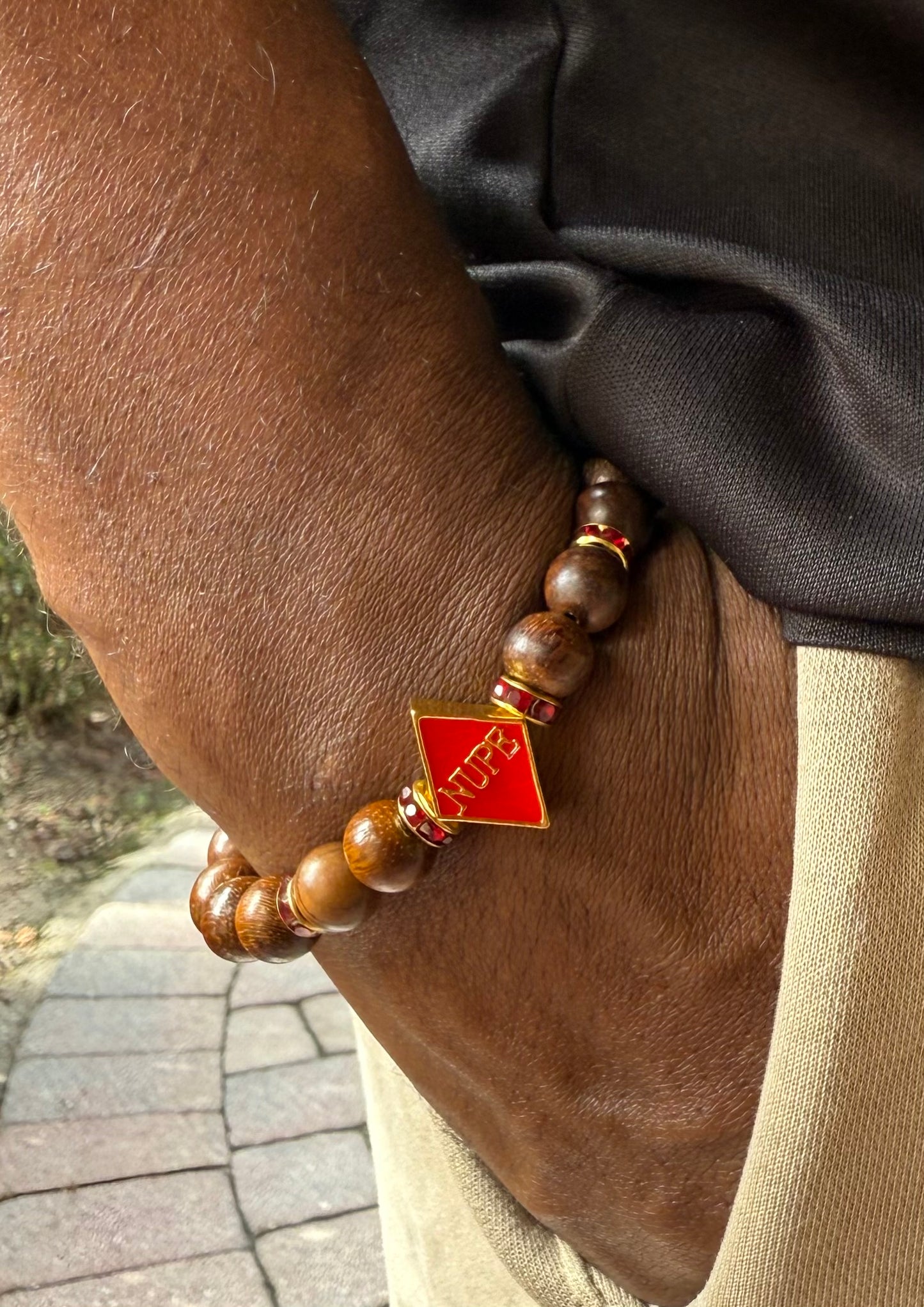 Red Diamond wood NUPE bracelet