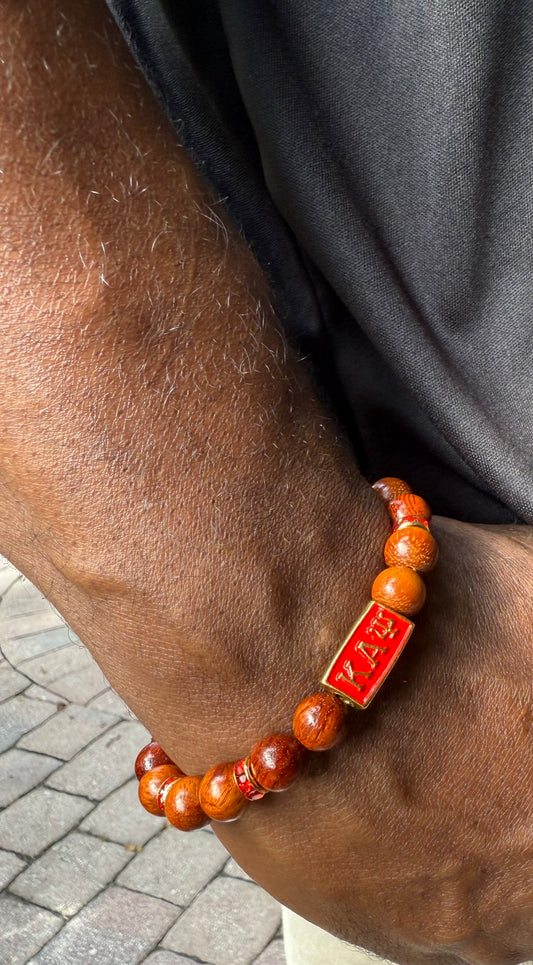 Red wood Kappa Alpha Psi bracelet