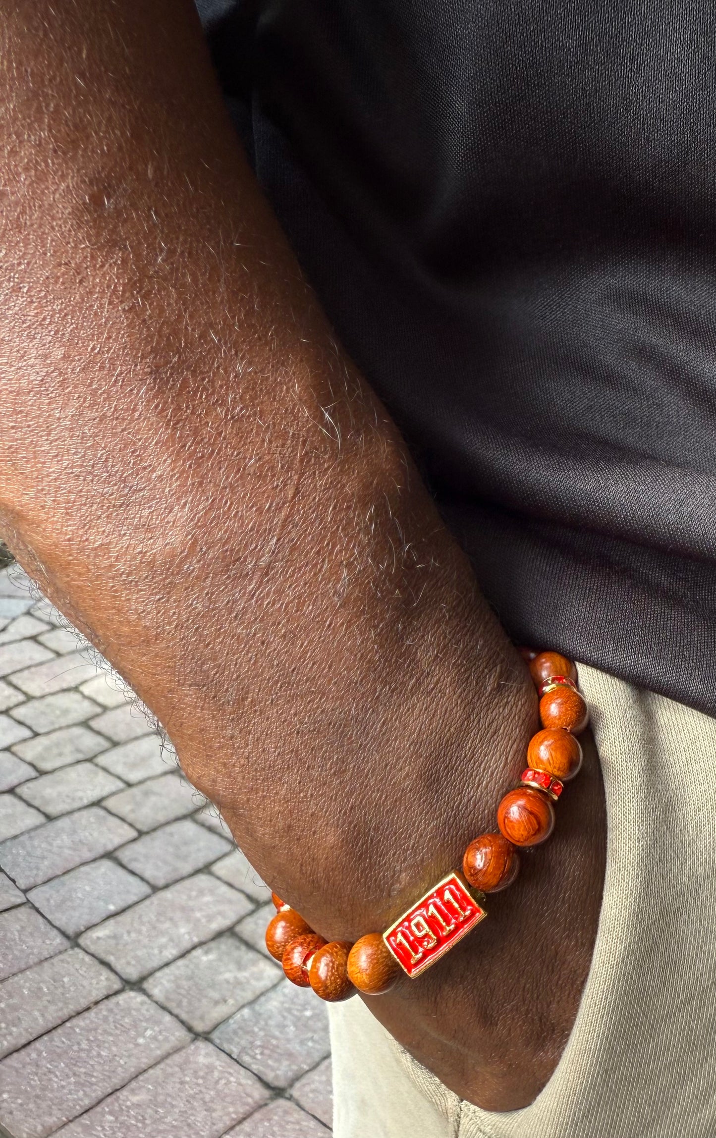 Red wood Kappa Alpha Psi bracelet