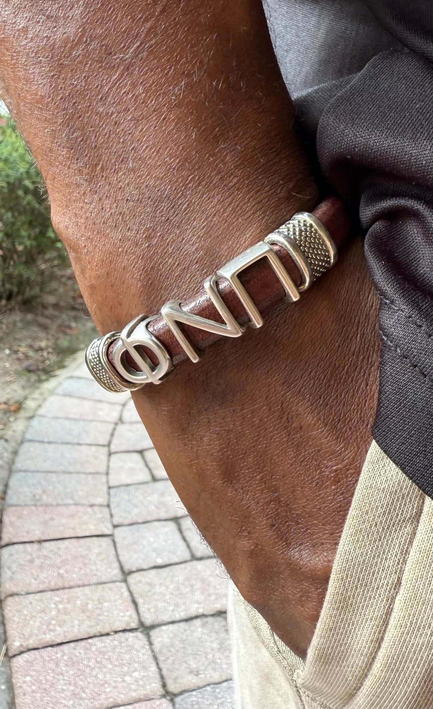 Brown Phi Nu Pi Regaliz bracelet