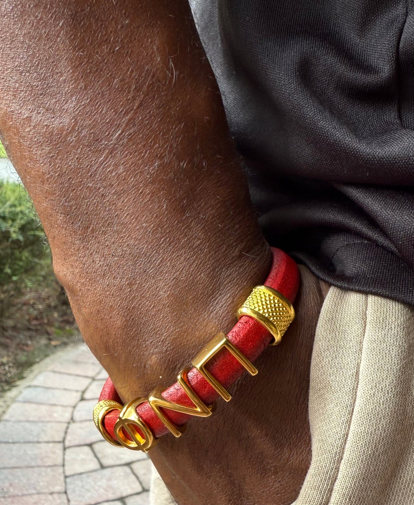 Phi Nu Pi red regaliz bracelet