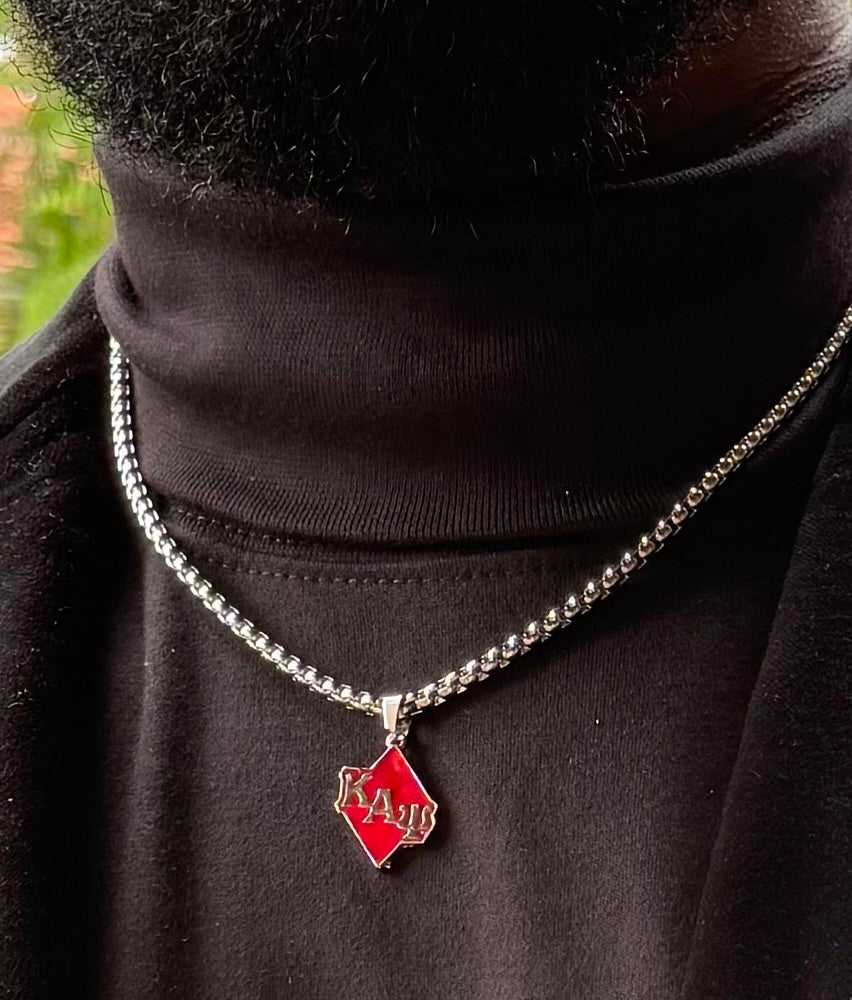 Kappa Alpha Psi silver 4mm box chain