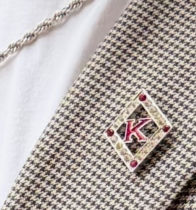 Floating 'K" Lapel pin