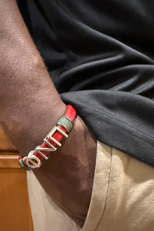 Phi Nu Pi red regaliz bracelet