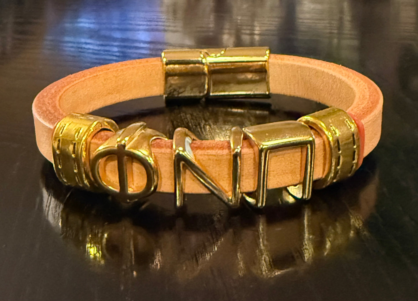 Phi Nu Pi regaliz bracelet