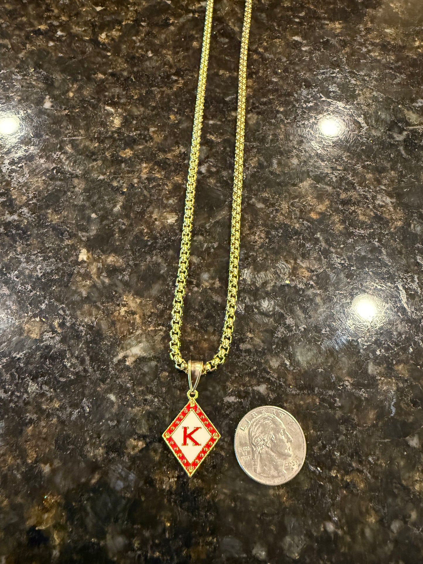 Kappa Alpha Psi Pendant 4mm gold chain