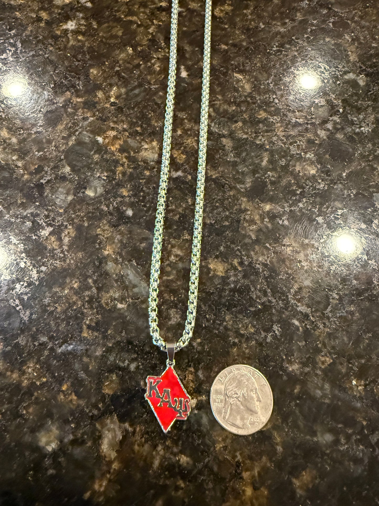 Kappa Alpha Psi Silver 4mm pendant and chain
