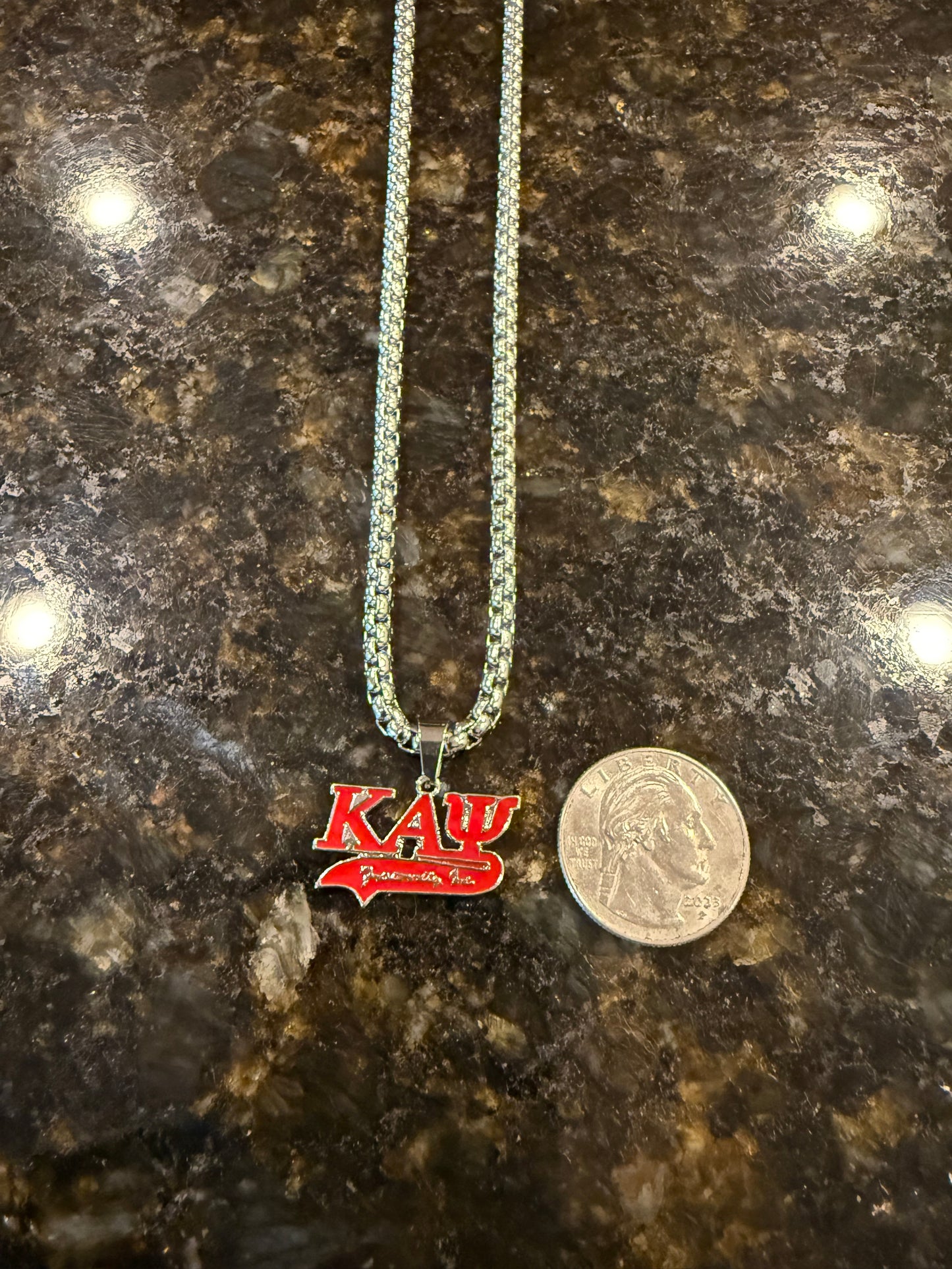Kappa Alpha Psi Silver 4mm pendant and chain