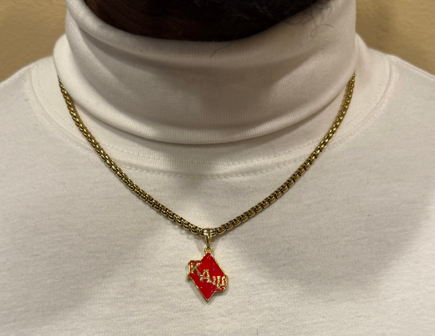 Kappa Alpha Psi Pendant 4mm gold chain