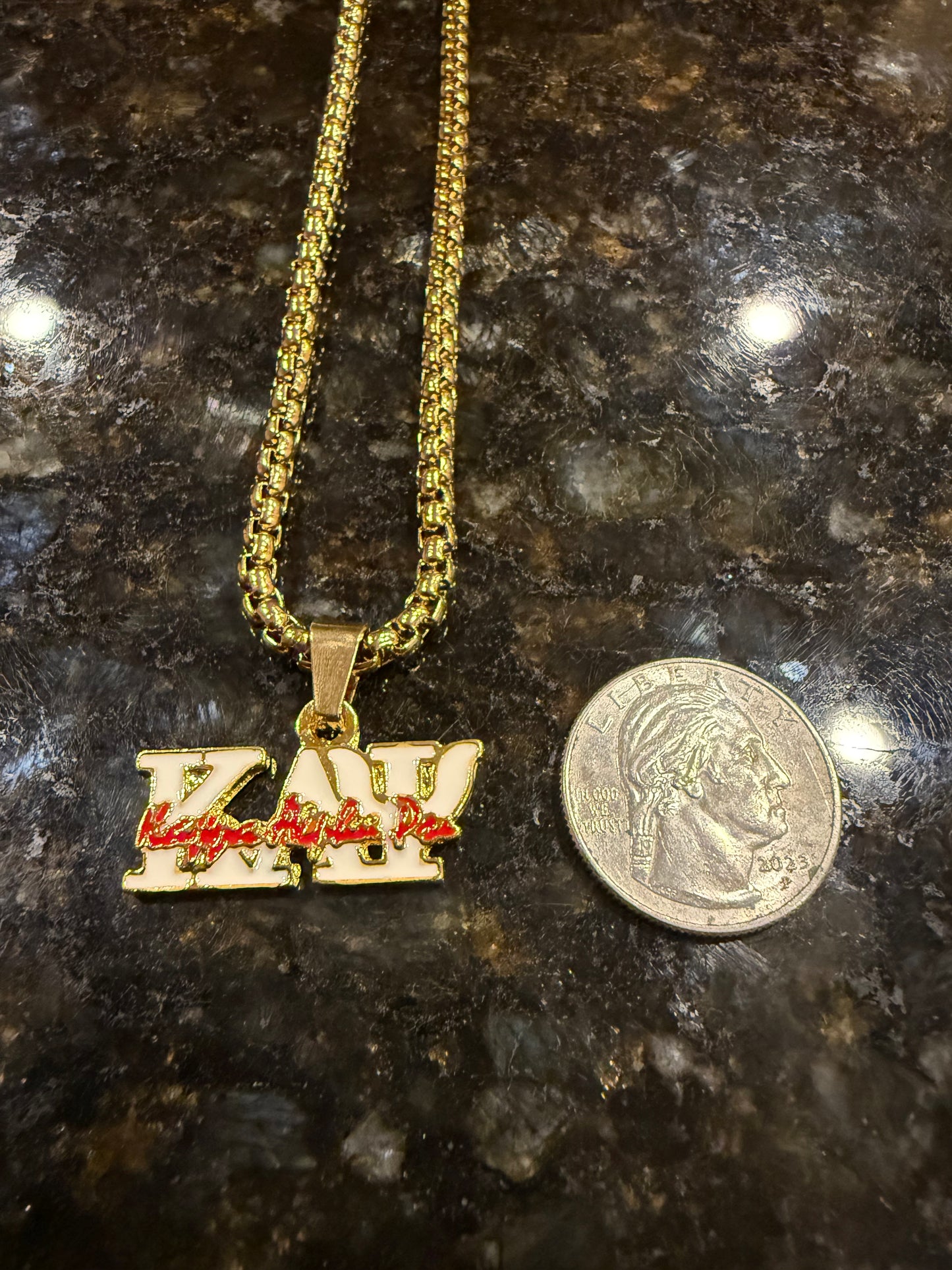 Kappa Alpha Psi Pendant 4mm gold chain